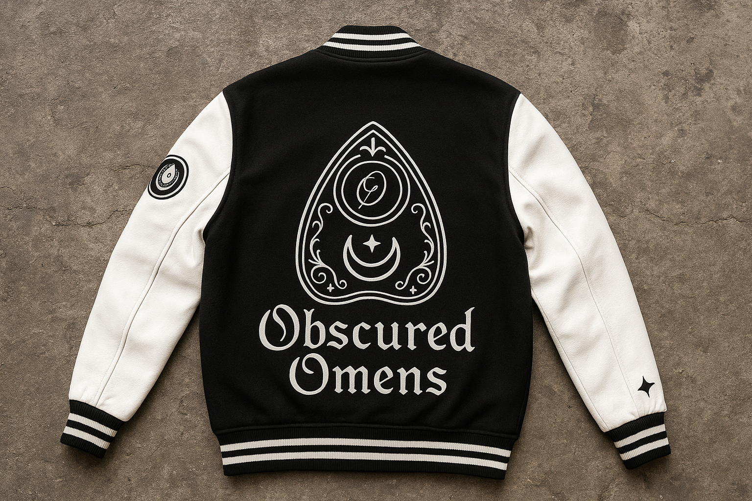 Obscured Omens  - Letterman Jacket Black